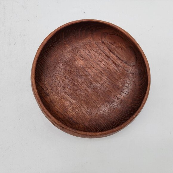 Vintage Teak Wood 7 Piece Salad Bowl Set - Picture 6 of 11